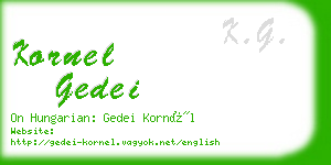 kornel gedei business card